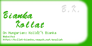 bianka kollat business card